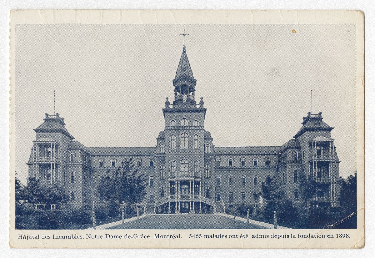 Hôpital des Incurables, Notre-Dame-de-Grâce, Montréal, entre 1903 et 1923, BAnQ.